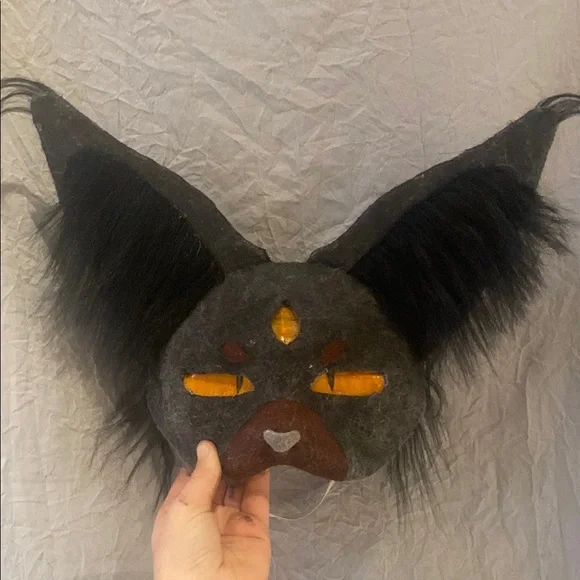 Black and brown cat therian mask - Picture 1 of 4